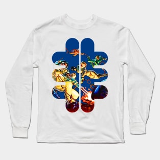 Astronauts Space Retro Vintage Delight: Fantasy, Sci-Fi, Art, and Comic Book Inspired Design Long Sleeve T-Shirt